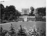 Gustave Pabst, Sr. Mansion on Terrace as seen from lake in 1925