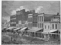 Lithograph of Early Water Street